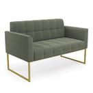 Namoradeira E Poltrona Industrial Dourado Elisa Bouclê Menta D03 - D'rossi