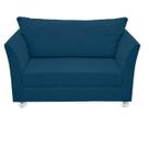 Namoradeira Lisboa 2 Lugares Salão Suede Azul Marinho