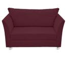 Namoradeira Lisboa 2 Lugares Salão Suede Bordô