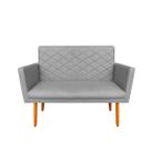 Namoradeira Maite 2 Lugares Para Sala Varanda Suede