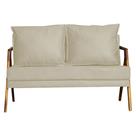 Namoradeira Mona Luxo Decorativa Recepção - Linho Bege Namoradeira Mona Luxo Decorativa Recepção - Linho Bege