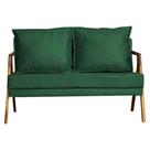 Namoradeira Mona Luxo Decorativa Recepção - Veludo Verde Namoradeira Mona Luxo Decorativa Recepção - Veludo Verde