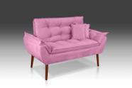 Namoradeira Opala + 2 Almofadas Suede Rose para Sala, Escritorio, Salão, Recepção, Clinica -ALTO PADRÃO Namoradeira Opala + 2 Almofadas Suede Rose para Sala, Escritorio, Salão, Recepção, Clinica -ALTO PADRÃO