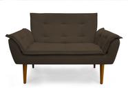 Namoradeira Opala Suede Marrom - Casa & Estofados Namoradeira Opala Suede Marrom - Casa & Estofados