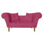 Namoradeira Recamier Sofá Decorativo 02 Lugares Dubai Corano Rosa Pink - INCASA DECOR Namoradeira Recamier Sofá Decorativo 02 Lugares Dubai Corano Rosa Pink - INCASA DECOR