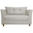 Namoradeira Sofa 2 Lugares Pes de Madeira Isis Suede Bege