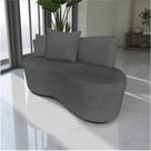 Namoradeira Sofá 2 Lugares Yara Orgânica Suede Cinza Namoradeira Sofá 2 Lugares Yara Orgânica Suede Cinza