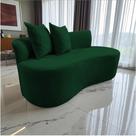 Namoradeira Sofá Feijão Hana Orgânica Bouclé Verde Namoradeira Sofá Feijão Hana Orgânica Bouclé Verde