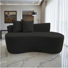 Namoradeira Sofá Feijão Hana Orgânica Suede Preto
