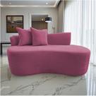 Namoradeira Sofá Feijão Hana Orgânica Suede Rosa Namoradeira Sofá Feijão Hana Orgânica Suede Rosa