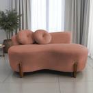 Namoradeira Sofá Feijão Lounge Orgânica Bouclé Terracota Namoradeira Sofá Feijão Lounge Orgânica Bouclé Terracota