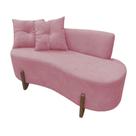 Namoradeira Sofá Feijão Luna Orgânica Suede Rosa