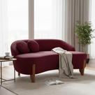 Namoradeira Sofá Feijão Moscou 150cm Orgânica Suede