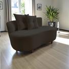 Namoradeira Sofá Feijão Suria Orgânica Suede Marrom Namoradeira Sofá Feijão Suria Orgânica Suede Marrom