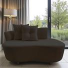 Namoradeira Sofá Feijão Suria Orgânica Suede Marrom Namoradeira Sofá Feijão Suria Orgânica Suede Marrom