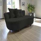 Namoradeira Sofá Feijão Suria Orgânica Suede Preto Namoradeira Sofá Feijão Suria Orgânica Suede Preto
