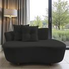 Namoradeira Sofá Feijão Suria Orgânica Suede Preto Namoradeira Sofá Feijão Suria Orgânica Suede Preto