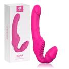 Nana S-Hande Vibrador Duplo Strapless 9 Modos de Vibração 21,8cm x 3,1cm Flexível em Silicone Recarregável