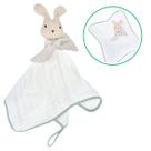 Naninha Bebe Com Prendedor Chupetas Verde Neutra Menina Menino Bichinho Coelhinho Tecido Fralda 100% Algodão