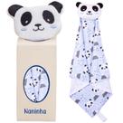 Naninha Bebê Paninho com Prendedor de Chupeta Panda