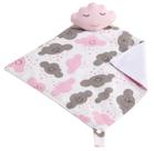 Naninha c/ Porta Chupeta - Nuvem Rosa Naninha c/ Porta Chupeta - Nuvem Rosa
