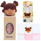 Naninha + Prendedor de chupeta + Fralda de Boca Menininha