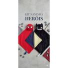 Naninha Super Heróis Homem Aranha e Batman - Com Prendedor de Chupeta para Bebê