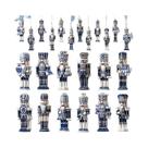 Natal madeira Nutcracker fantoche, soldado decoração conjunto, pingente, 12 pcs