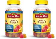 Nature Made Gummies Multivitamínicos Masculinos com Ômega-3, Multivitamínicos em Gomas para Suporte Nutricional Diário, 150 Vitaminas e Minerais em Gomas, Suprimento para 75 Dias, Pacote com 2 Nature Made Gummies Multivitamínicos Masculinos com Ômega-3, Multivitamínicos em Gomas para Suporte Nutricional Diário, 150 Vitaminas e Minerais em Gomas, Suprimento para 75 Dias, Pacote com 2