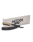 Navalha Para Barbear, Aço Inox, Art Design, Preta/Dourado - Black/Gold - MOC-783