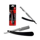 Navalha Profissional Barbear Retrátil Qualidade Inox Navalet Barbeiro Sobrancelha