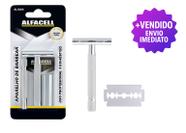 Navalhete Aparelho De Barbear Inox Tradicional Com Lâmina Dupla Inox
