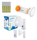 Nebulizador Inalador G-tech + Espaçador + Soro Fisiologico