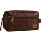 Necessaire de Couro Legítimo Masculina e Feminina Marrom Preta Viagem Mala Organização Premium