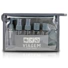 Necessaire de Frascos para Viagem 10 peças Organizador Cinza Necessaire de Frascos para Viagem 10 peças Organizador Cinza
