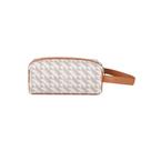 Necessaire de Viagem Feminina Média Monograma BG Bege