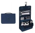 Necessaire Em Nylon Organizadora Higiene Para Viagem Cor:Azul Marinho