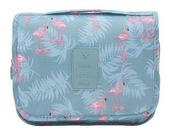 Necessaire Em Nylon Organizadora Higiene Para Viagem Cor:Flamingo