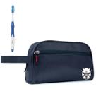 Nécessaire Executiva Nylon Impermeável Azul Estampada