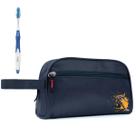 Nécessaire Executiva Nylon Impermeável Azul Estampada