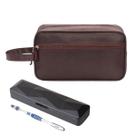 Nécessaire Executiva Premium Nylon Marrom Com Porta Escova