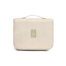 Necessaire Feminina Bolsa Viagem Compartimentos Gancho Maquiagem Higiene Bege Necessaire Feminina Bolsa Viagem Compartimentos Gancho Maquiagem Higiene Bege