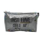 Necessaire Feminina Maquiagem Viagem Trabalho Glitter Organizador Produtos Zíper Mala Feminino