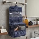 Necessaire Gancho Oganizadora Viagem Divisórias Pendurar Azul Estrela