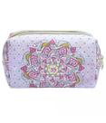 Necessaire Mandala Rosa Clara Estrelinhas 10x6x17cm