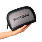 Necessaire Maquiagem Transparente Viagem PVC Zíper Durável Compacta Unissex