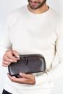 Necessaire masculina de couro floater Athos 11x25x12,5cm