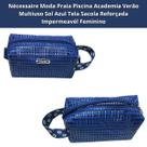 Necessaire Moda Praia Piscina Academia Verão Multiuso Sol Azul Tela Sacola Reforçada Impermeável Feminino