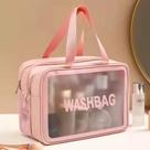 Necessaire Organizadora com Alça Transparente Cores Sortidas, Compacta e Ideal para Viagens ou Dia a Dia