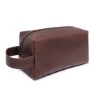 Necessaire Organizadora Grande Espaçosa Couro Fossil Premium Resistente Forro Impermeavel Ziper